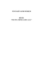 Sáng kiến kinh nghiệm phương trình lượng giác