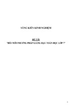 Sáng kiến kinh nghiệm đổi mới phương pháp giảng dạy toán học lớp 7