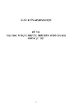 Sáng kiến kinh nghiệm skkn dạy học áp dụng phương pháp hàm số để giải bài toán cực trị