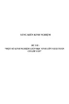 Sáng kiến kinh nghiệm skkn đổi mới phương pháp giảng dạy giúp nâng cao chất lượng giải toán có lời văn cho học sinh lớp 3