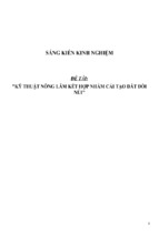 Sáng kiến kinh nghiệm skkn môn công nghệ thpt kỹ thuật nông lâm kết hợp nhằm cải tạo đất đồi núi