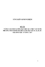 Sáng kiến kinh nghiệm skkn nâng cao chất lượng dạy học qua việc vận dụng phương pháp sơ đồ hoá để giảng dạy bài 41, 42, 44, 45   sgk sinh học 11 nâng cao