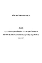 Sáng kiến kinh nghiệm skkn về quy trình dạy phân môn kể chuyện lớp 5 theo phương pháp nâng cao chất lượng dạy học môn kể chuyện