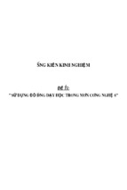 Sáng kiến kinh nghiệm skkn một số phương pháp sử dụng đồ dùng dạy học trong môn công nghệ 6