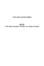 Sáng kiến kinh nghiệm skkn giúp trẻ làm quen với một tác phẩm văn học