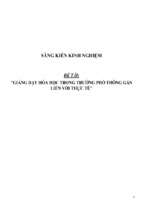 Sáng kiến kinh nghiệm skkn giảng dạy hóa học trong trường phổ thông gắn liền với thực tế