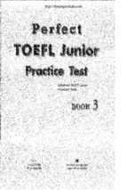 Perfect toefl junior practise test book 3