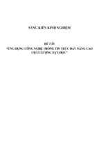 Sáng kiến kinh nghiệm skkn ứng dụng cntt thúc đẩy nâng cao chất lượng dạy   học trong trường thcs