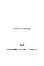 Sáng kiến kinh nghiệm phương pháp giảng bài ôn tập sinh học 9