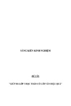 Sáng kiến kinh nghiệm biện pháp giúp hs lớp 3 học toán có lời văn hiệu quả