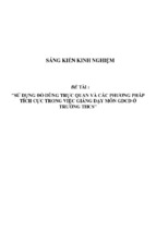 Sáng kiến kinh nghiệm skkn sử dụng đồ dùng trực quan và các phương pháp tích cực trong việc giảng dạy môn gdcd ở trường thcs