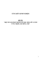 Sáng kiến kinh nghiệm skkn một số giải pháp nhằm giúp học sinh lớp 12 nắm vững trọng âm tiếng anh