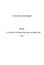 Sáng kiến kinh nghiệm skkn ứng dụng cntt vào giảng dạy môn tự nhiên xã hội ở lớp 3