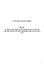 Sáng kiến kinh nghiệm skkn sử dụng trò chơi ô chữ ở một số bài luyện tập chương thuộc chương trình hóa học lớp 10 nâng cao