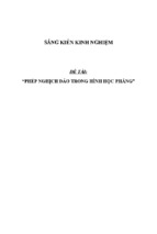 Sáng kiến kinh nghiệm skkn về phép nghịch đảo trong hình học phẳng