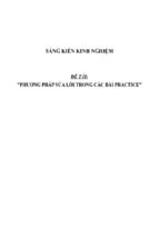 Sáng kiến kinh nghiệm skkn phương pháp sửa lỗi trong các bài practice