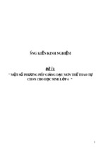 Sáng kiến kinh nghiệm skkn một số phương pháp giảng dạy môn thể thao tự chọn cho học sinh lớp 6