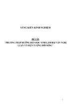 Sáng kiến kinh nghiệm skkn phương pháp hướng dẫn học sinh làm bài văn nghị luận về hiện tượng đời sống