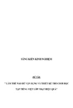 Sáng kiến kinh nghiệm skkn  làm thế nào để vận dụng và thiết kế trò chơi học tập tiếng việt lớp 5 đạt hiệu quả