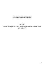 Sáng kiến kinh nghiệm kinh nghiệm tổ chức hoạt động nhóm trong tiết mỹ thuật