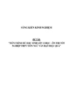 Sáng kiến kinh nghiệm skkn về tiến trình để học sinh lớp 12 học   ôn thi tốt nghiệp thpt môn ngữ văn đạt hiệu quả