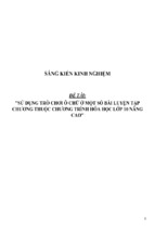 Sáng kiến kinh nghiệm skkn sử dụng trò chơi ô chữ ở một số bài luyện tập chương thuộc chương trình hóa học lớp 10 nâng cao