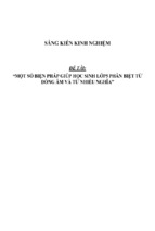 Sáng kiến kinh nghiệm skkn về một số biện pháp giúp học sinh lớp 5 phân biệt từ đồng âm và từ nhiều nghĩa