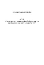 Sáng kiến kinh nghiệm skkn ứng dụng cntt trong quản lý và dạy học tại trường tiểu học hiến nam, hưng yên