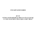 Sáng kiến kinh nghiệm skkn sử dụng sơ đồ khối để dạy phần nguyên lí làm việc của một số hệ thống trong động cơ đốt trong