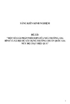 Sáng kiến kinh nghiệm skkn một số giải pháp phối hợp giữa nhà trường, gia đình và xã hội để xây dựng trường chuẩn quốc gia mức độ 2 đạt hiệu quả