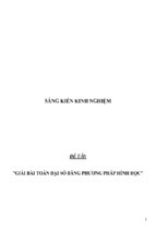 Sáng kiến kinh nghiệm skkn giải bài toán đại số bằng phương pháp hình học