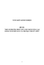 Sáng kiến kinh nghiệm skkn một số phương pháp tập luyện nhằm nâng cao thành tích môn nhảy xa cho học sinh nữ lớp 9