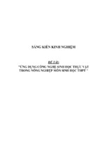 Sáng kiến kinh nghiệm skkn ứng dụng công nghệ sinh học thực vật trong nông nghiệp môn sinh học thpt