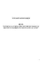 Sáng kiến kinh nghiệm skkn xây dựng và sử dụng công thức để giải nhanh các bài toán về dao động tắt dần của con lắc lò xo