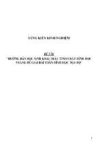 Sáng kiến kinh nghiệm skkn hướng dẫn học sinh khai thác tính chất hình học phẳng để giải bài toán hình học tọa độ