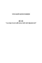 Sáng kiến kinh nghiệm skkn môn toán thpt các bài toán liên quan đến đồ thị hàm số