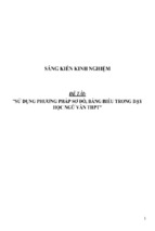 Sáng kiến kinh nghiệm skkn sử dụng phương pháp sơ đồ, bảng biểu trong dạy học ngữ văn thpt