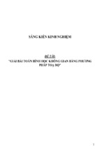 Sáng kiến kinh nghiệm skkn môn toán thpt giải bài toán hình học không gian bằng phương pháp tọa độ