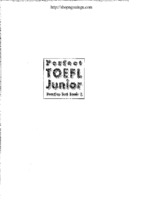 Perfect toefl junior practise test book 2