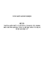 Sáng kiến kinh nghiệm skkn kiến thức và kỹ năng cần khắc sâu trong mỗi chương khi dạy bộ môn toán lớp 11