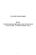 Sáng kiến kinh nghiệmskkn môn sinh học thpt  một số dạng bài tập của quần thể giao phối và tự phối