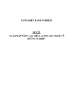 Sáng kiến kinh nghiệm skkn môn công nghệ thpt  giải pháp nâng cao chất lượng dạy nghề và hướng nghiệp