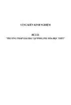 Sáng kiến kinh nghiệm skkn về phương pháp giải bài tập poolime hóa học thpt