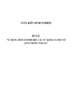 Sáng kiến kinh nghiệm skkn môn tin học thcs sử dụng hình ảnh để học các từ khóa và một số lệnh trong pascal