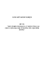 Sáng kiến kinh nghiệm skkn một số biện pháp quản lý nhằm nâng cao chất lượng dạy học ở trường tiểu học bình dương