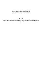 Sáng kiến kinh nghiệm skkn đổi mới phương pháp dạy học môn toán lớp 1, 2, 3