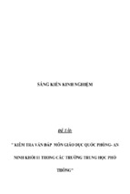 Sáng kiến kinh nghiệm skkn kiểm tra vấn đáp môn giáo dục quốc phòng   an ninh khối 11 trong các trường thpt