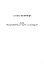 Sáng kiến kinh nghiệm phương pháp giảng bài ôn tập sinh học 9