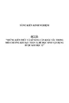 Sáng kiến kinh nghiệm skkn kiến thức và kỹ năng cần khắc sâu trong mỗi chương khi dạy bộ môn toán lớp 11