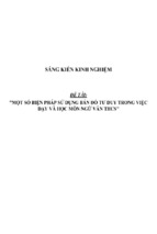 Sáng kiến kinh nghiệm skkn một số biện pháp sử dụng bản đồ tư duy trong việc dạy và học môn ngữ văn thcs